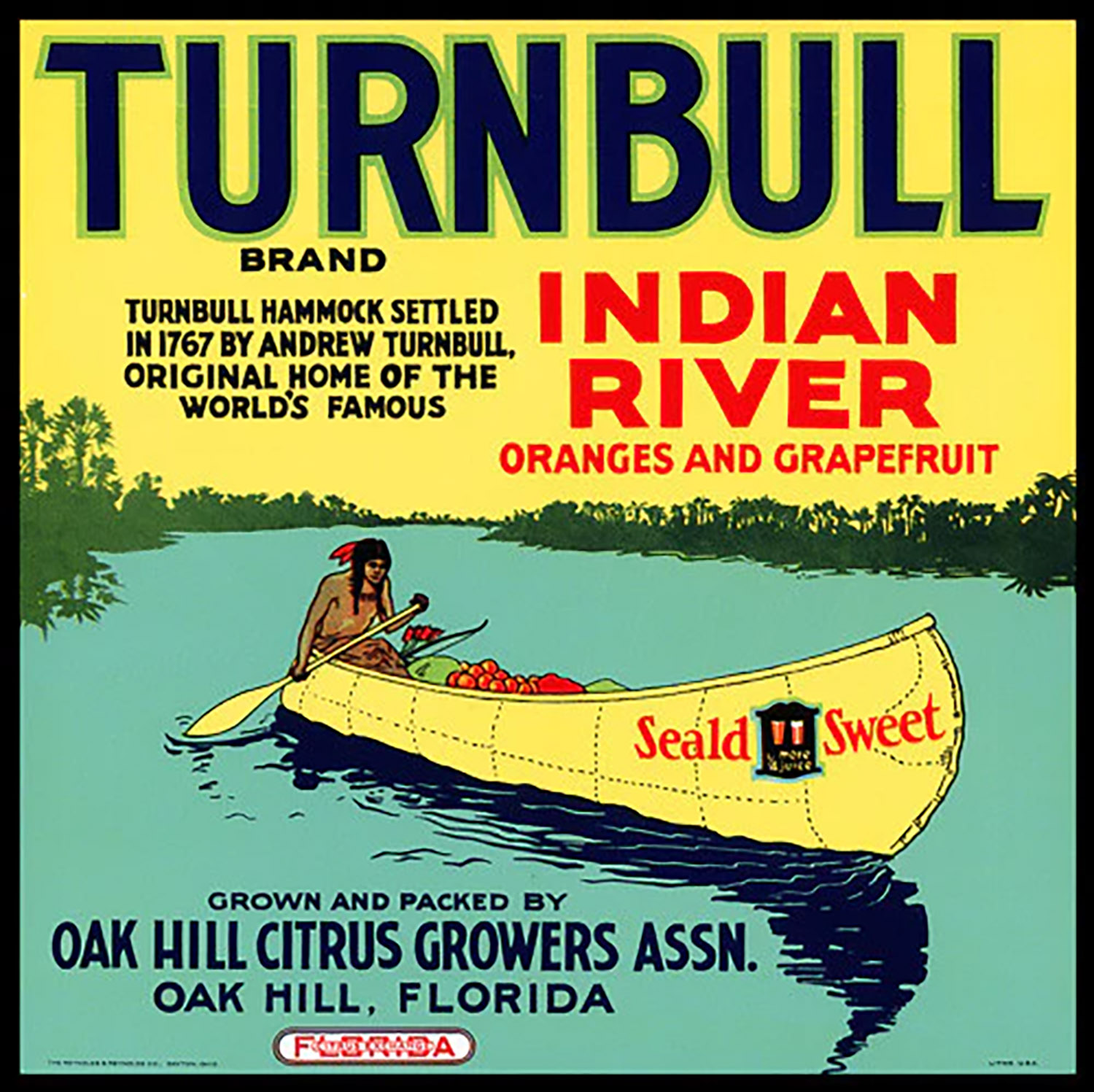 Indian Canoe Citrus label